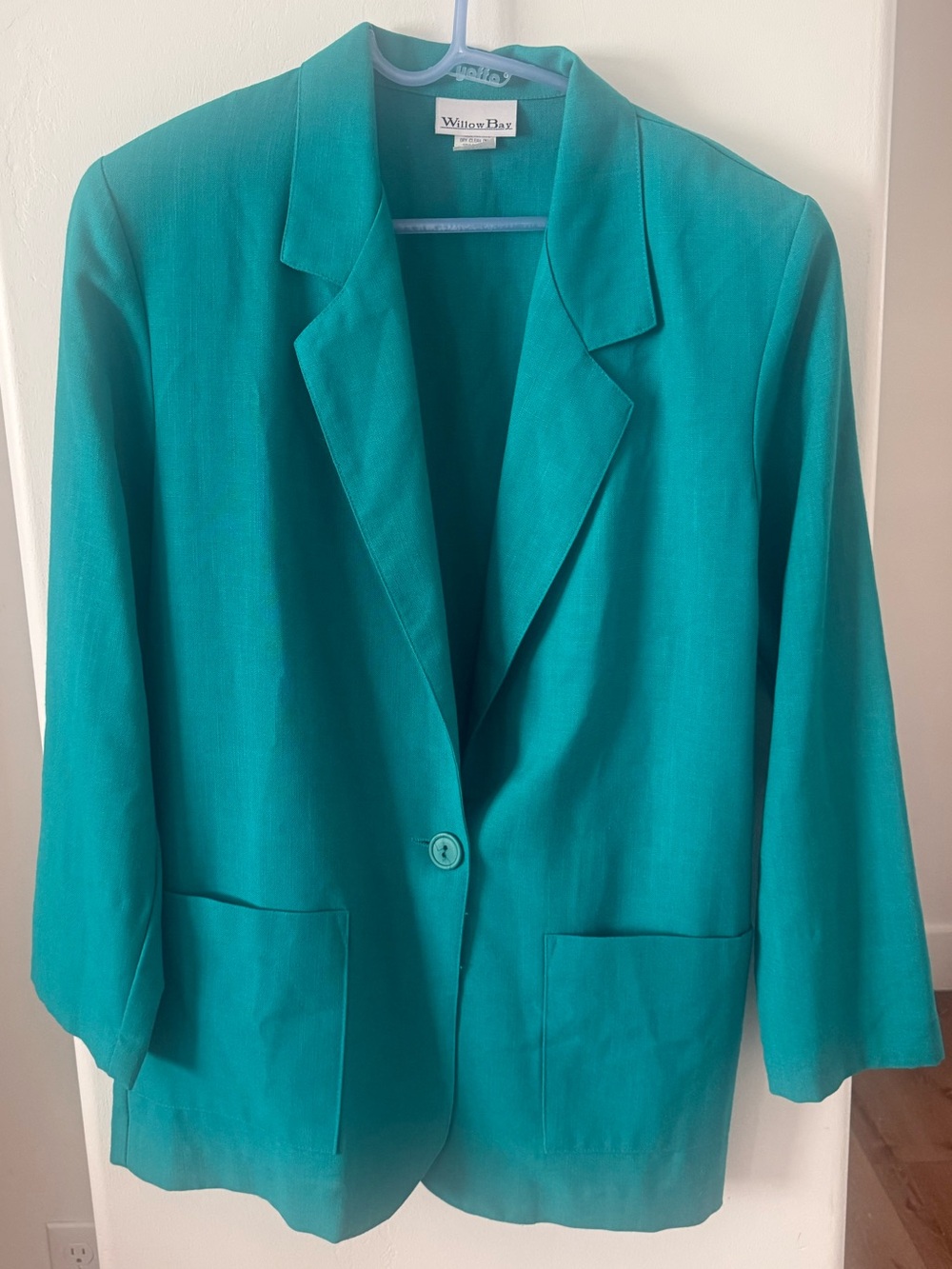 Willow Bay Teal Tailored Single-Button Blazer